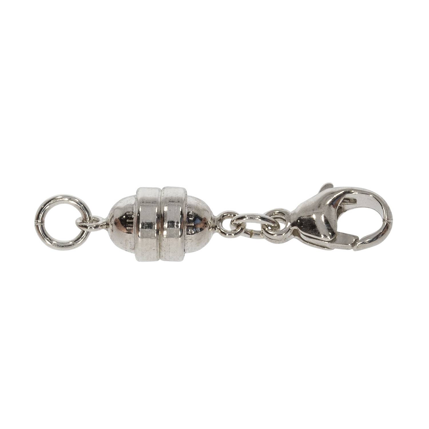 Magnetverschluss mit Karabiner, 9 mm, Sterlingsilber, für Ketten und Armbänder