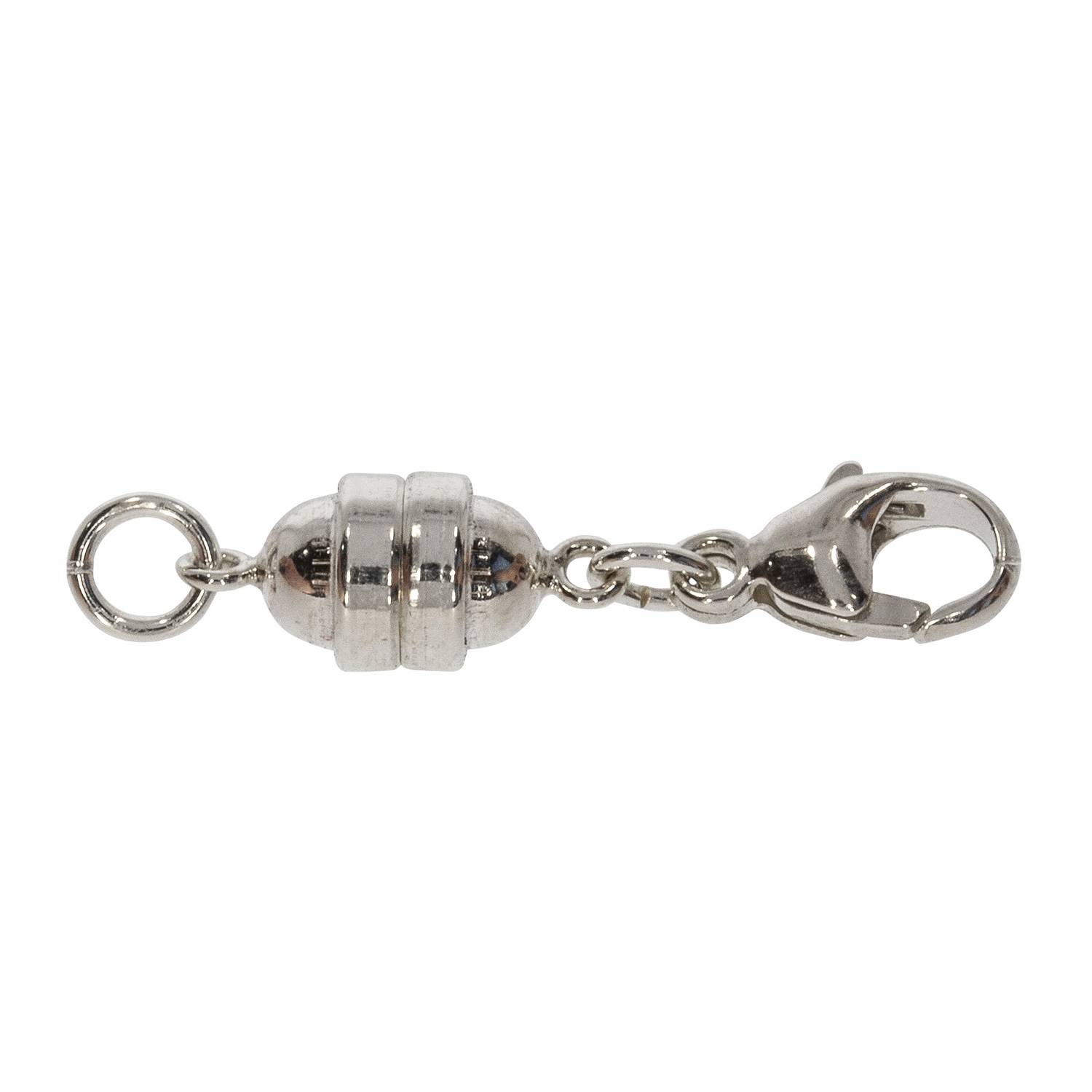 Magnetverschluss mit Karabiner, 11 mm, Sterlingsilber, für Ketten und Armbänder
