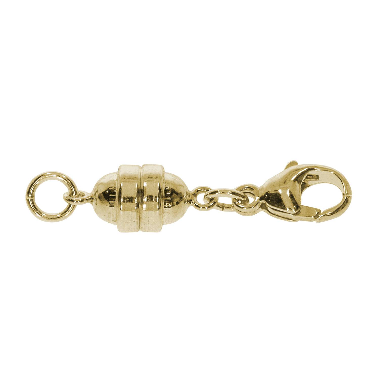 Magnetverschluss mit Karabiner, 11 mm, Sterlingsilber, vergoldet