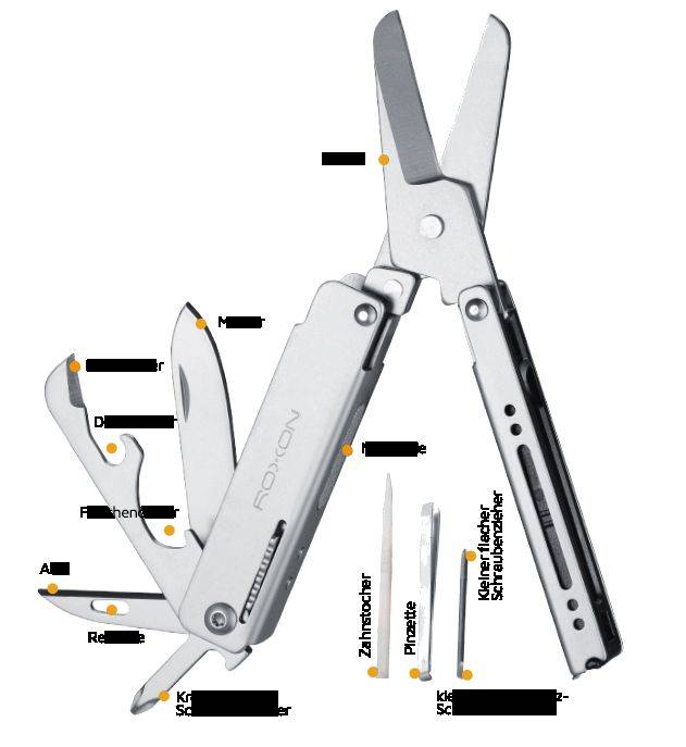 SELVA Roxon Mini-Multitool - beeindruckt durch 13 durchdachte Funktionen und Handlichkeit