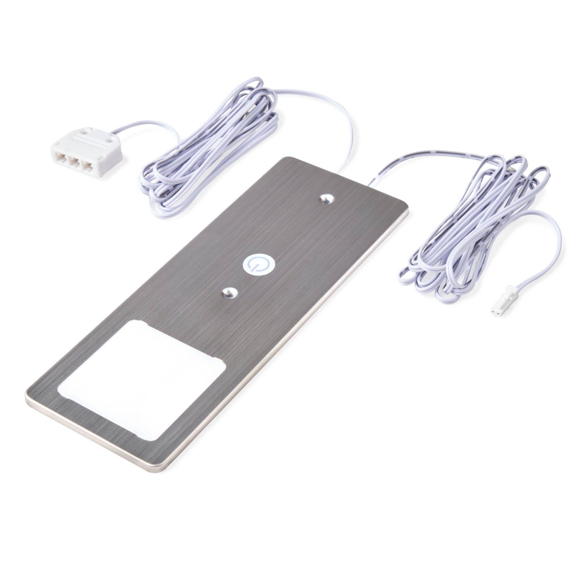 kalb | LED Unterbauleuchten Edelstahl gebürstet 5W- sehr flache Küchenleuchte mit Touch-Dimmfunktion Einbaustrahler Einbauspot