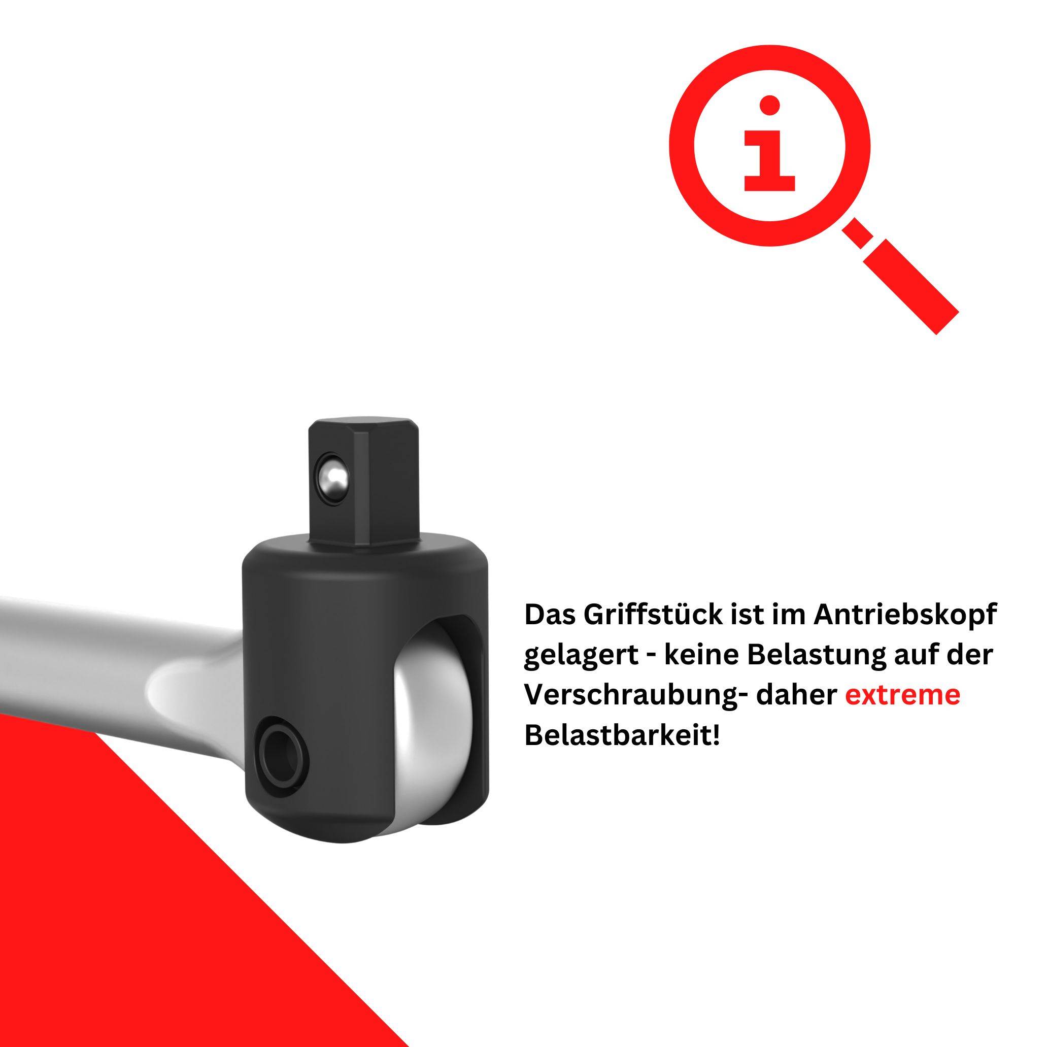 FAMEX 10672 Spezial Gelenk-Drehgriff extra lang, 12,5mm (1/2-Zoll)-Antrieb - bis- 770 Nm - Länge 60 cm