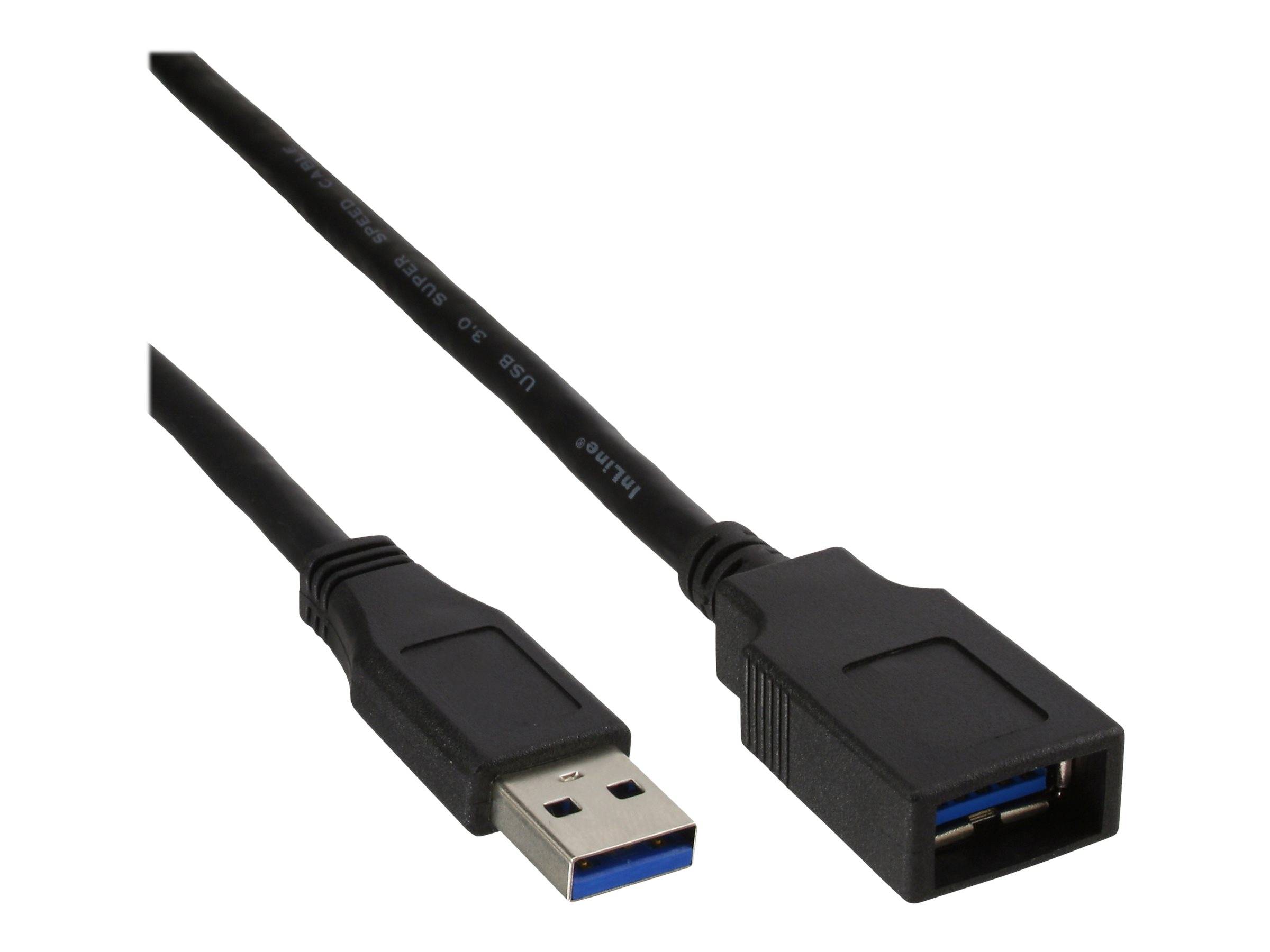 INLINE - 80er Bulk-Pack USB 3.2 Kabel Verlängerung - A Stecker / Buchse - 1m