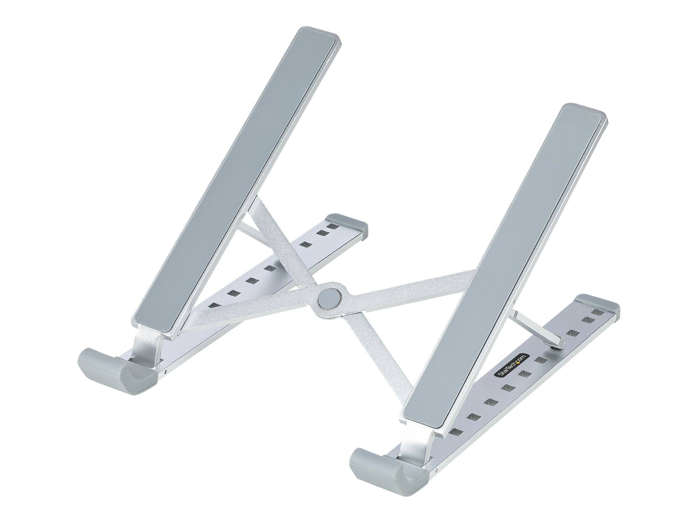 StarTech.com Foldable Laptop Riser Stand, Portable Height Adjustable Ergonomic Laptop Stand, Ventilated Aluminum Frame S