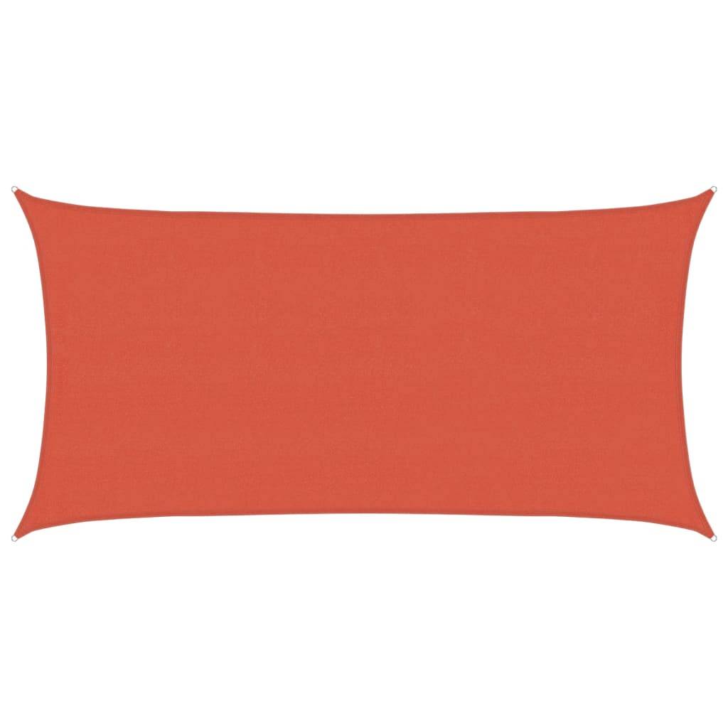 vidaXL Sonnensegel 160 g/m² Terrakottarot 4x7 m HDPE