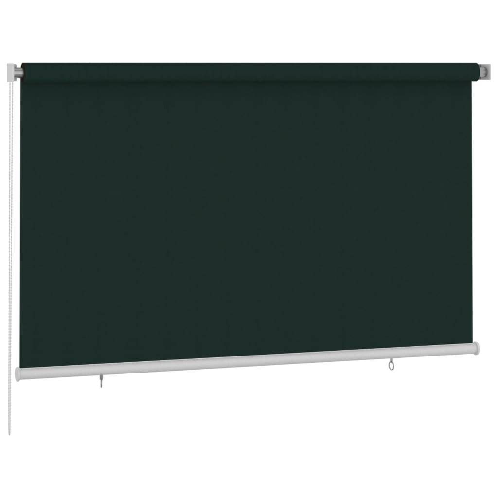 vidaXL Außenrollo 240x140 cm Dunkelgrün HDPE