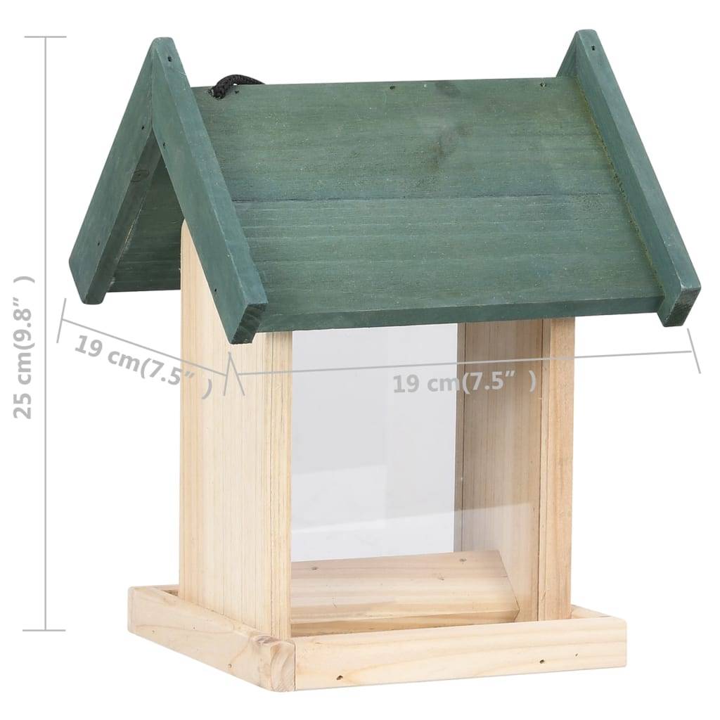vidaXL Vogelfutterhäuser 4 Stk. Tannenholz