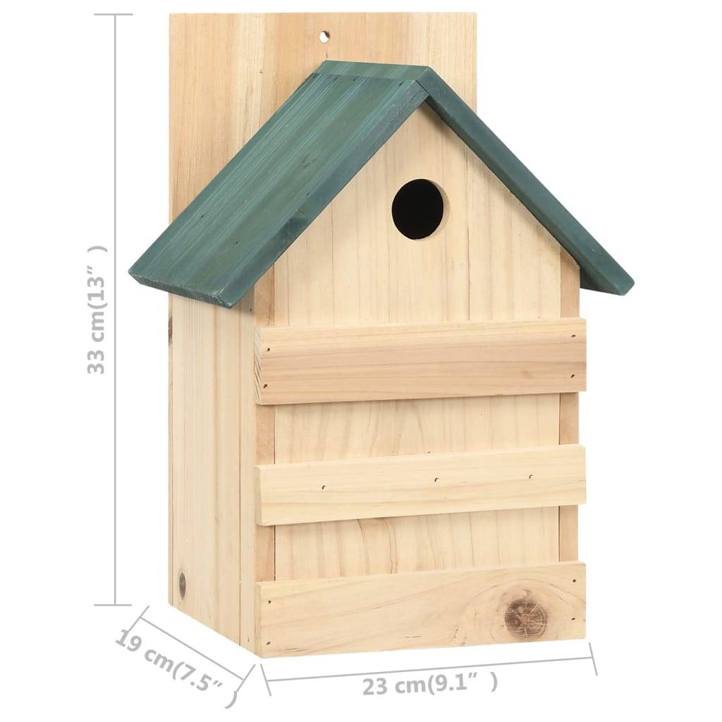 vidaXL Vogelhäuser 4 Stk. 23x19x33 cm Tannenholz