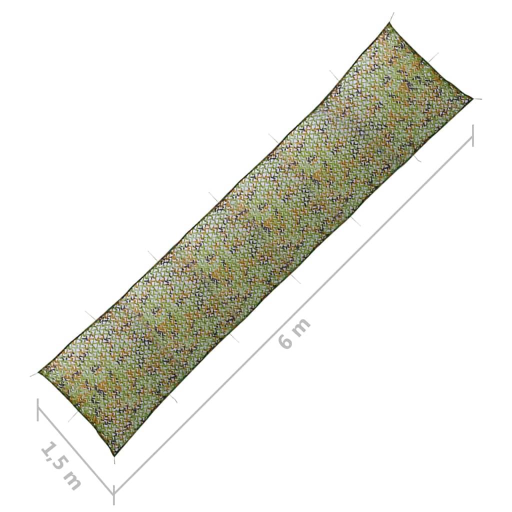vidaXL Tarnnetz mit Aufbewahrungstasche 1,5x6 m Grün