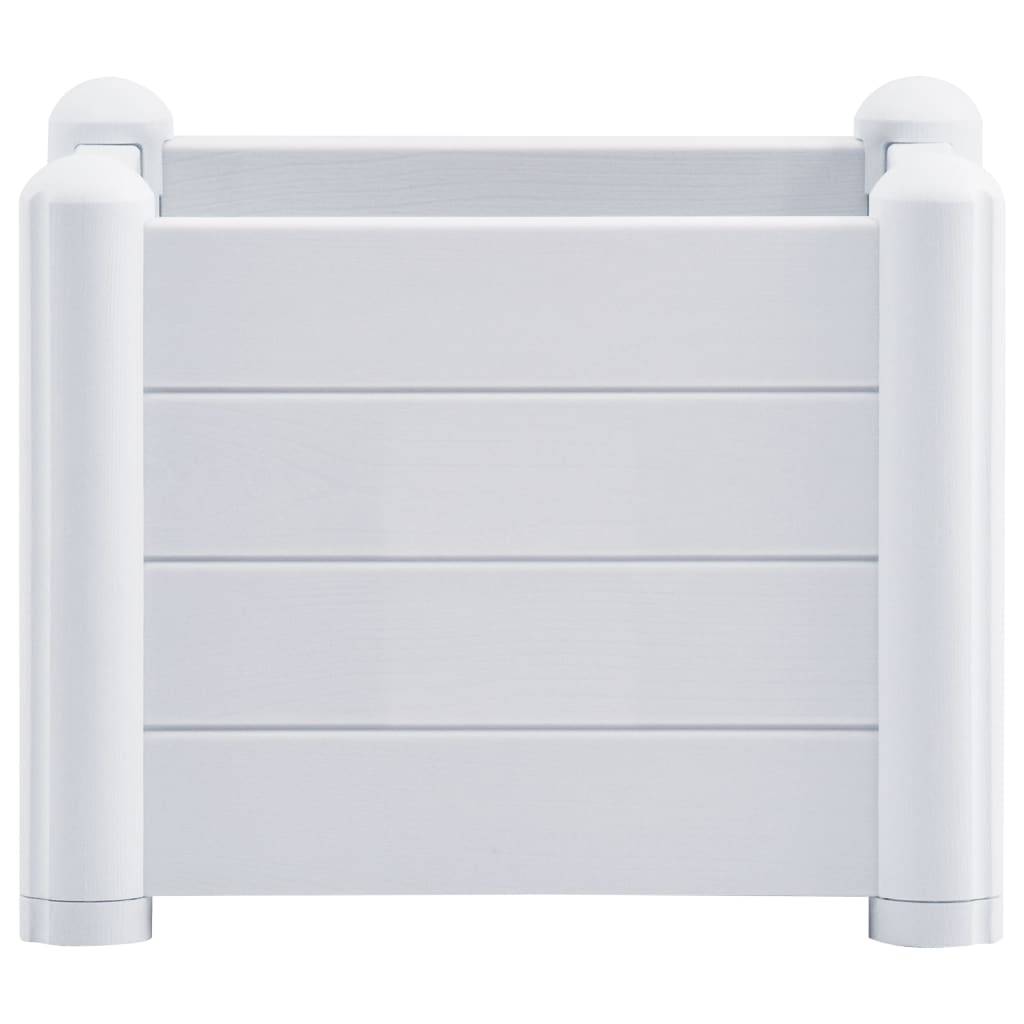 vidaXL Garten-Hochbeet PP Weiß 43x43x35 cm