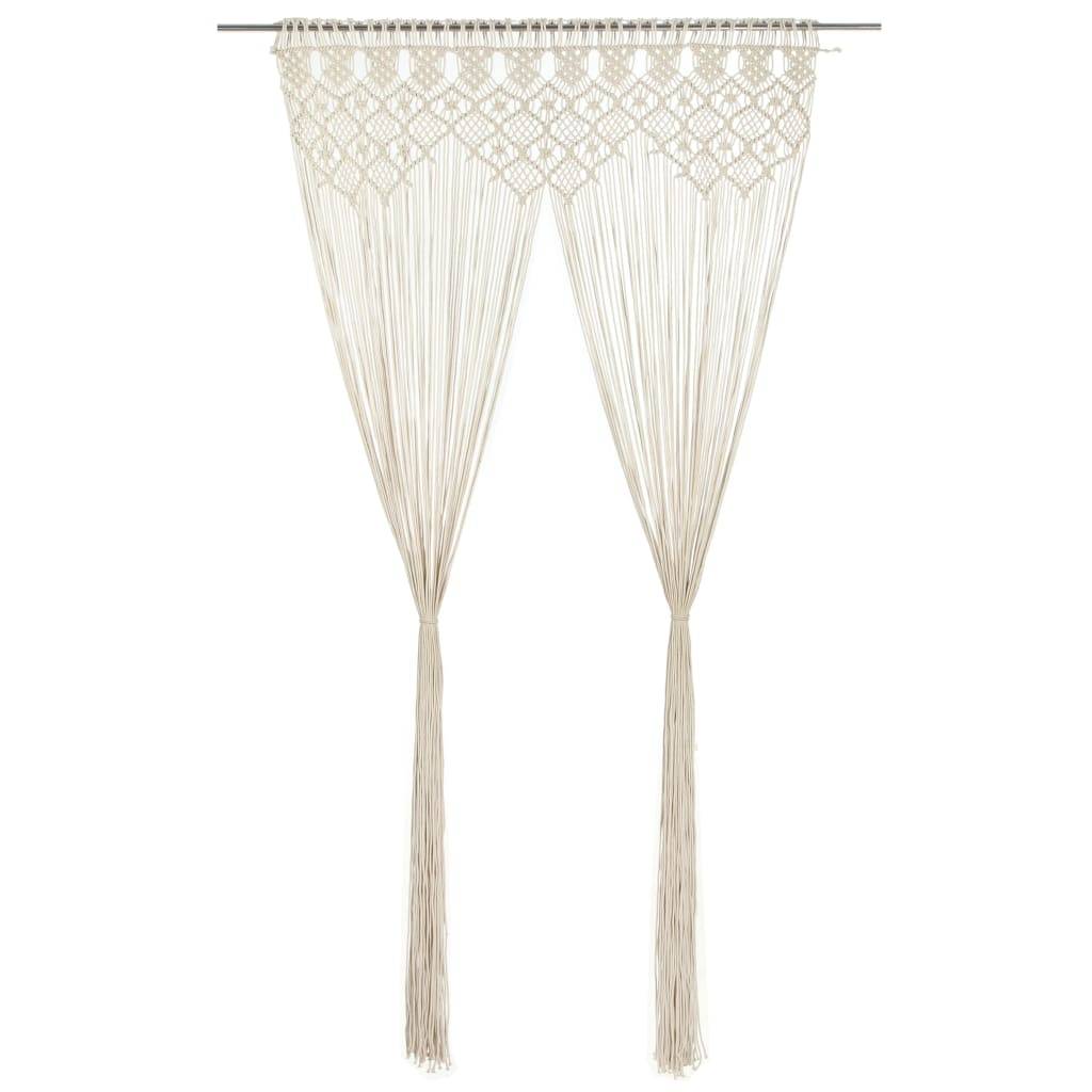 vidaXL Makramee Vorhang 140x240 cm Baumwolle
