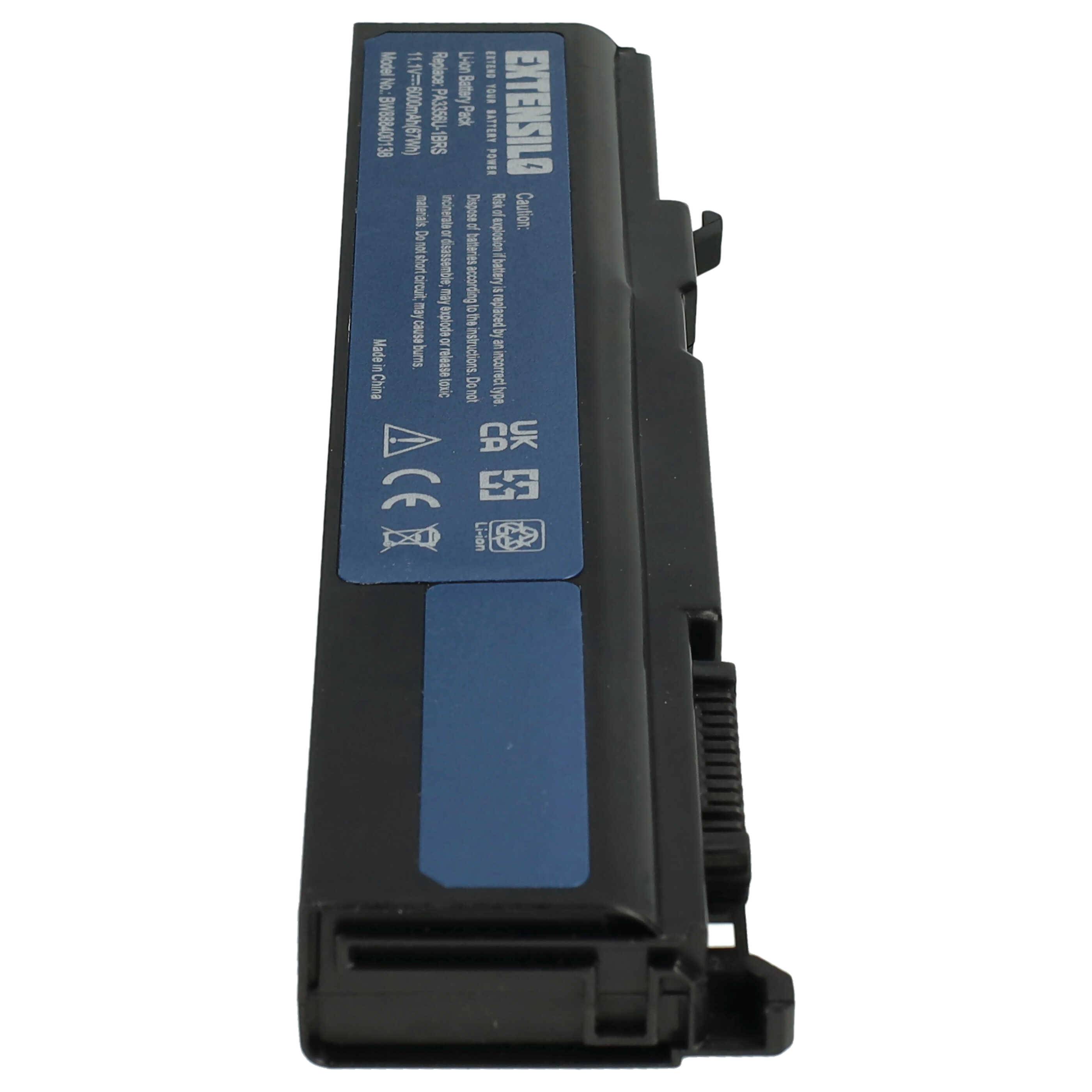 EXTENSILO Akku kompatibel mit Toshiba Satellite Pro S300, S300-117, S300-10F, S300-11H, S300-11T Notebook (6000 mAh, 11,1 V, Li-Ion)