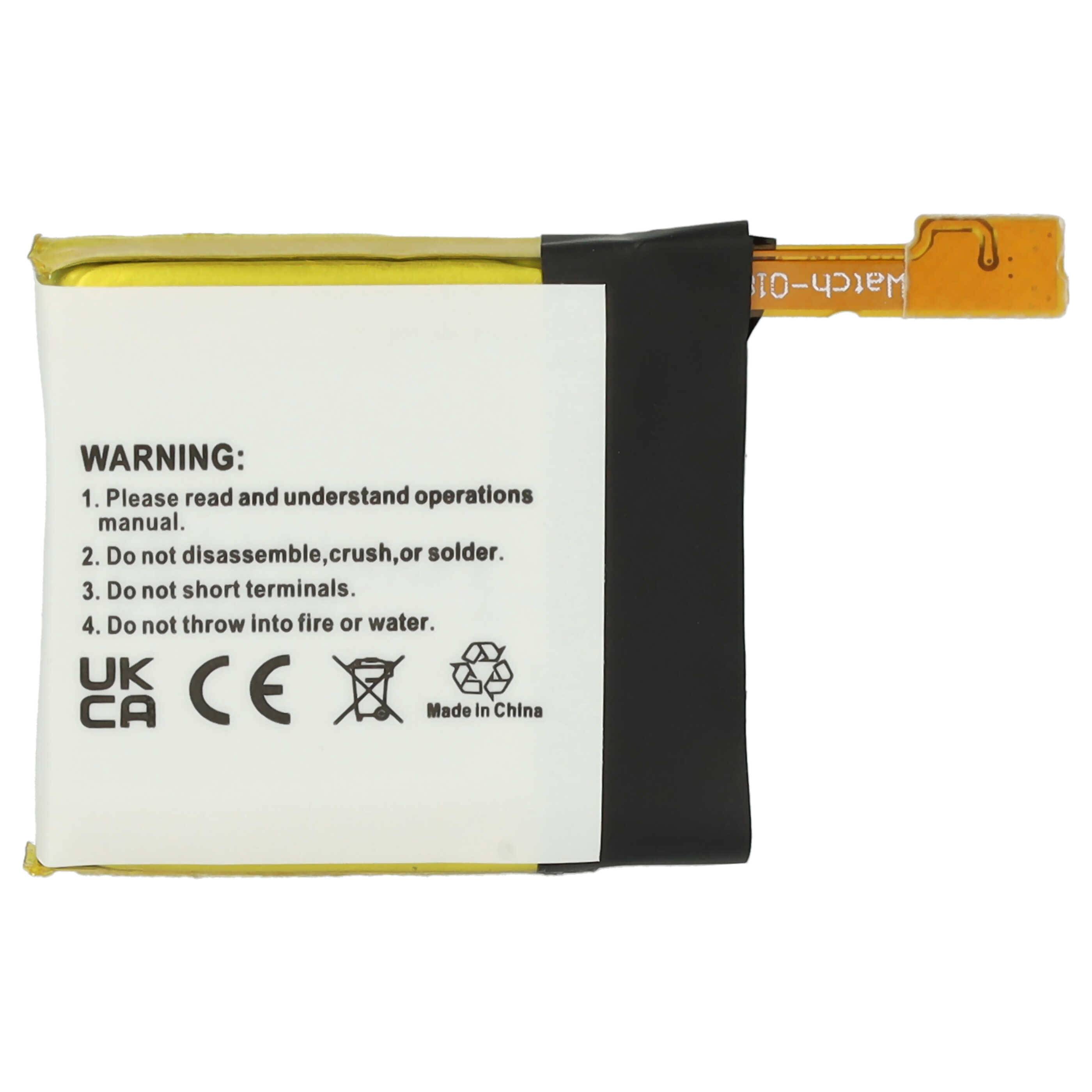 vhbw Akku Ersatz für TicWatch SP382728SE | für Smartwatch Uhr Fitnessarmband (300 mAh, 3,8 V, Li-Polymer) + Werkzeug-Set