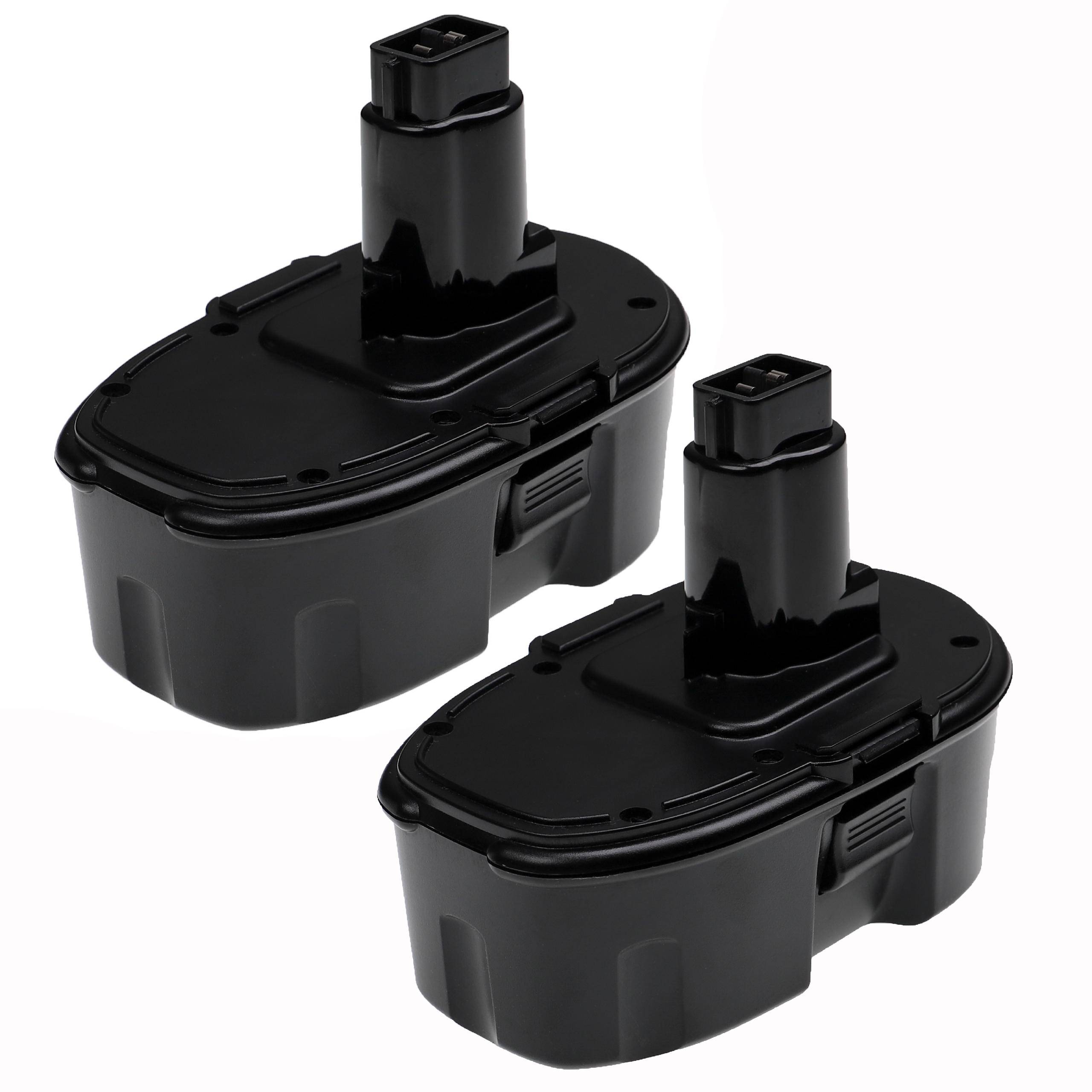EXTENSILO 2x Akku kompatibel mit Dewalt DW960B, DW959K-2, DW960, DW987, DW987KQ, DW960K, DW960K-2 Werkzeug (3300 mAh, NiMH, 18 V)