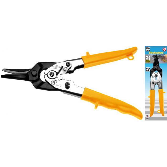 Blechschere - gerade-schneidend - gehärtete Schneiden - 260 mm