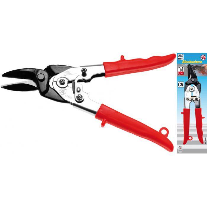 Blechschere - links + gerade schneidend - Aluminiumblechen geeignet