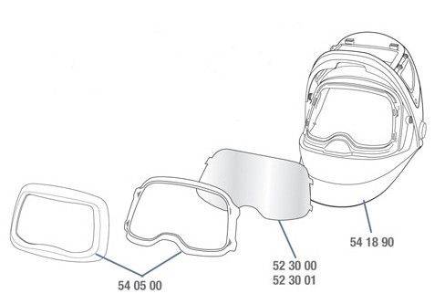 Speedglas 9100 FX Sichtscheibe, Beschlagfrei, 5er-Pack