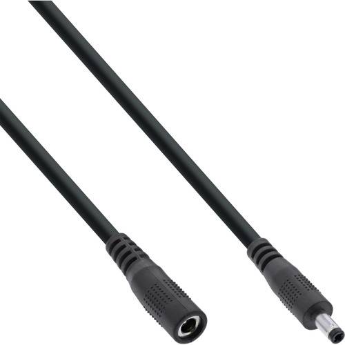 InLine® DC Verlängerungskabel, DC Stecker/Buchse 4,0x1,7mm, AWG 18, schwarz 3m Kabel Stromkabel &