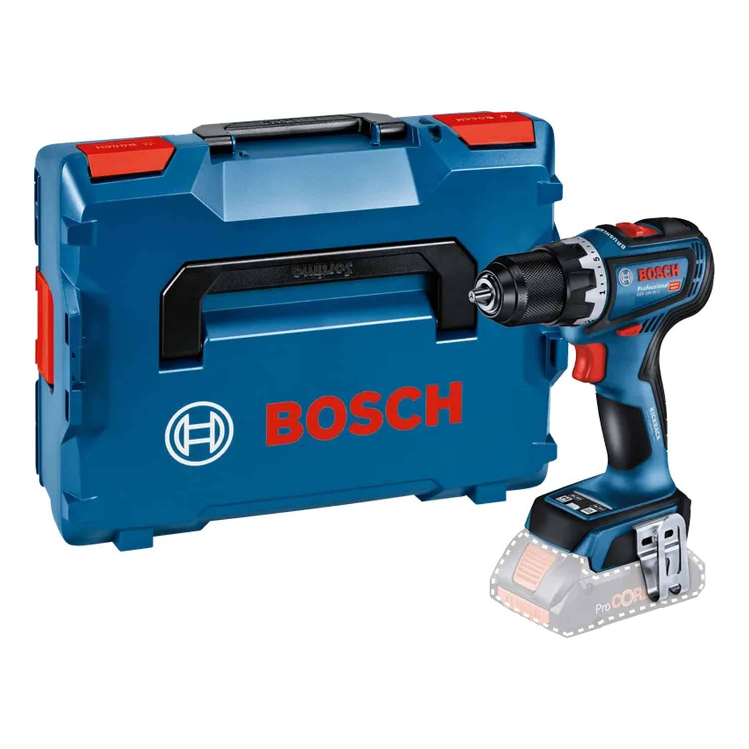 BOSCH Bosch Akku-Bohrschrauber, GSR 18V-90 C incl. ohne Akku Akku-Spannung 18V Aufbewahrungsart Systemkoffer - 1 Stück