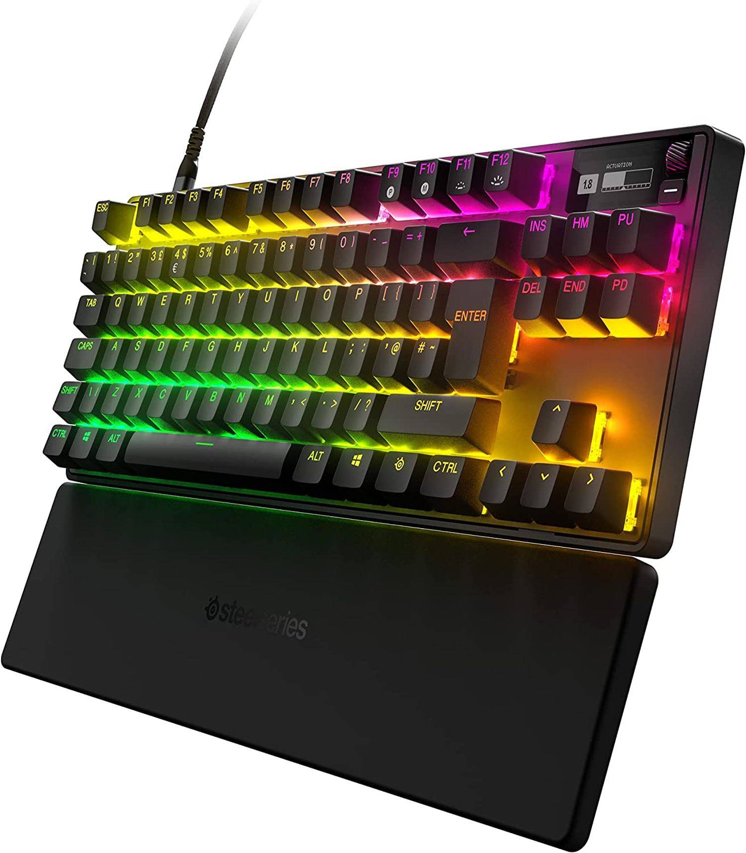SteelSeries Apex Pro TKL (2023) - Mechanische Gaming-Tastatur – E-Sports TKL-Formfaktor – RGB – Englisch (QWERTY) Layout