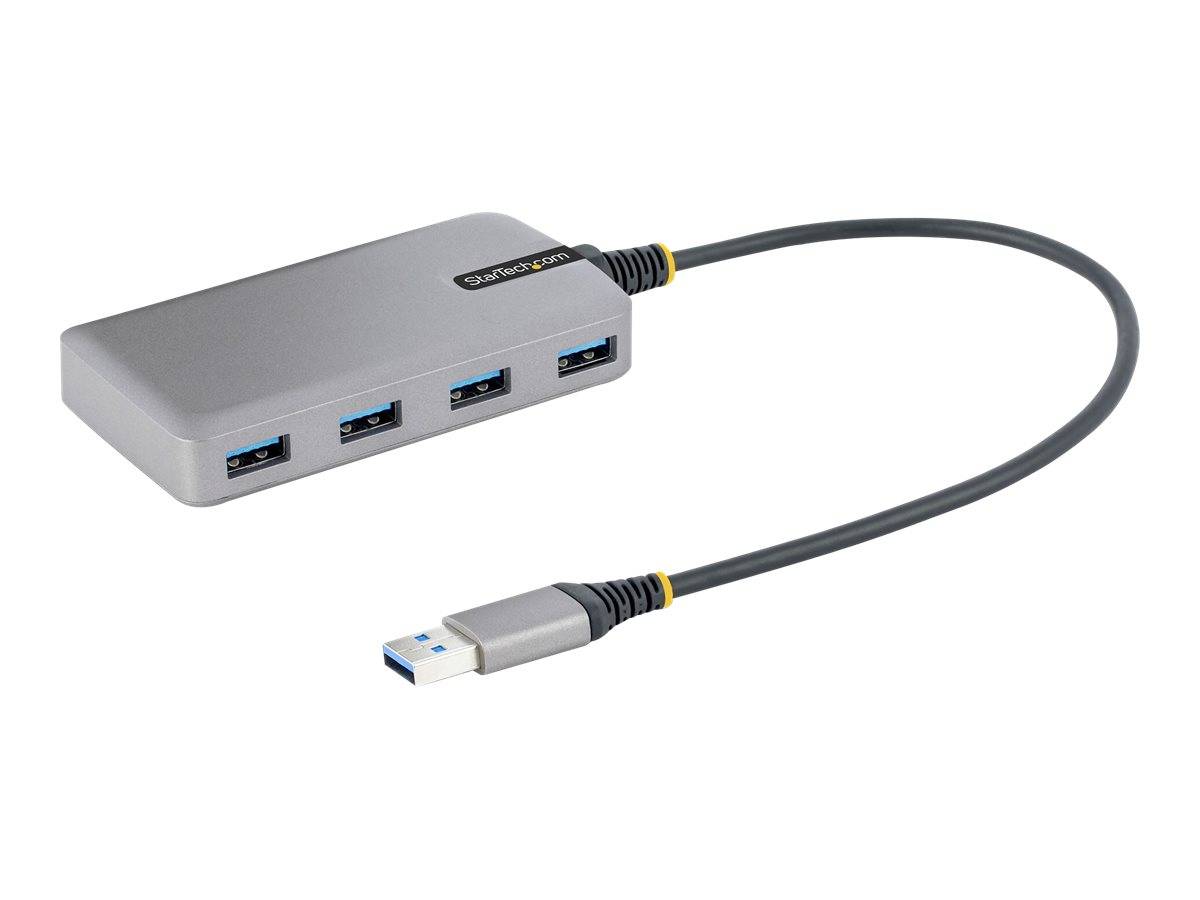 StarTech.com 4-Port USB Hub, USB 3.0 5Gbps, Bus Powered, USB-A to 4x USB-A Hub with Optional Auxiliary Power Input, Port