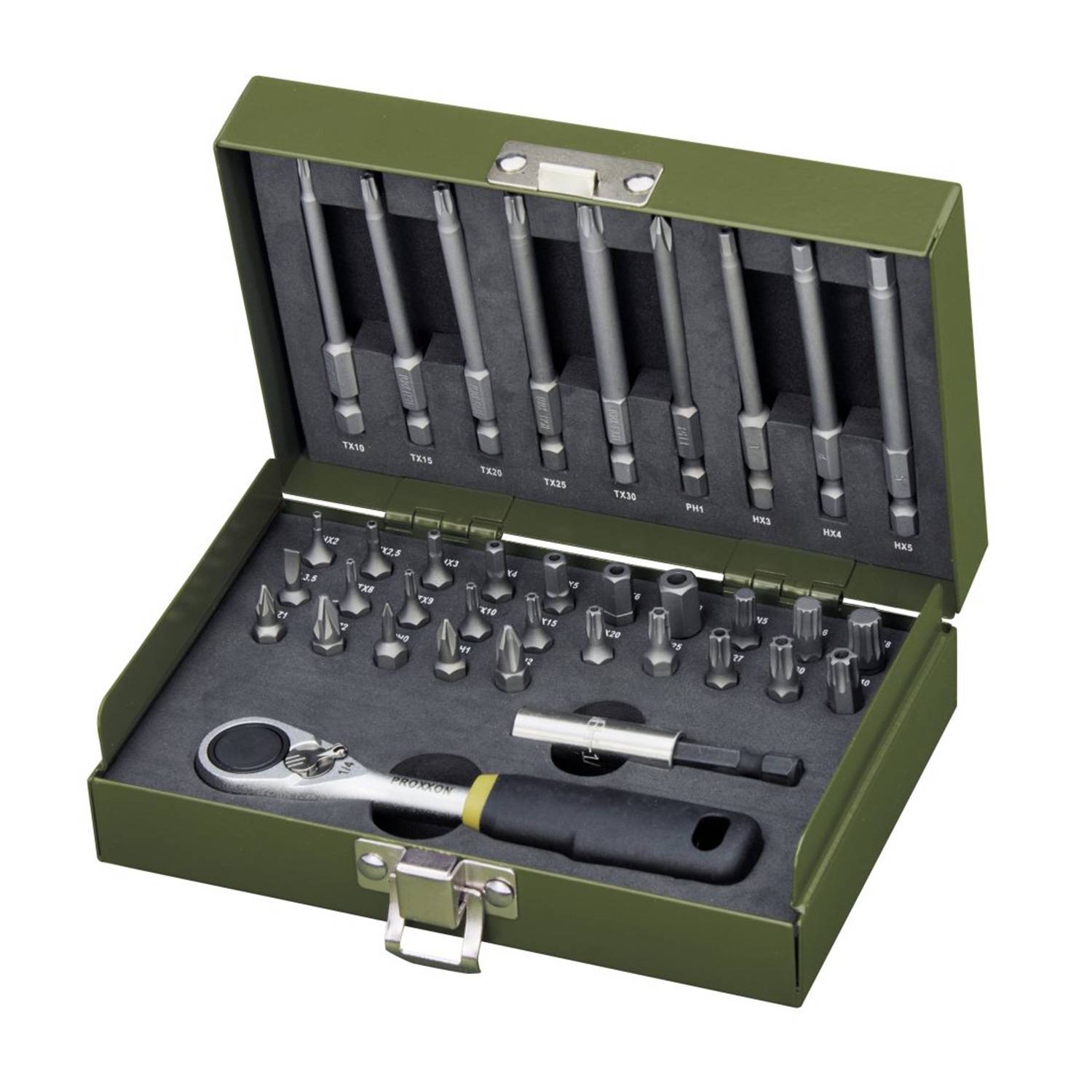 Proxxon Steckschlüssel-Satz 23109, 36-teilig, kein Bit-Adapter nötig