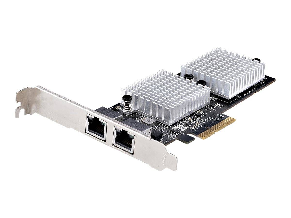 StarTech.com 2-Port 10Gbps PCIe Network Adapter Card, Network Card for PCs/Servers, Full-Height/Low-Profile PCIe Etherne