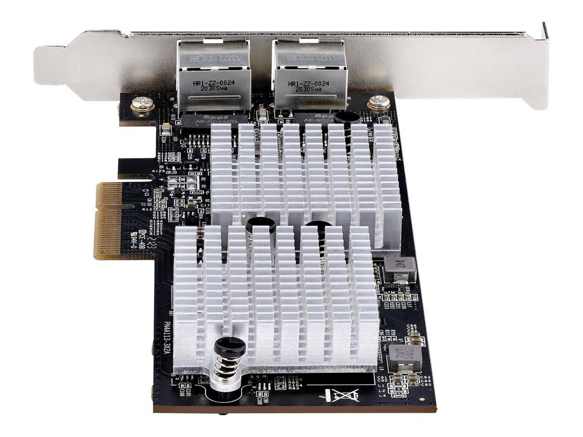 StarTech.com 2-Port 10Gbps PCIe Network Adapter Card, Network Card for PCs/Servers, Full-Height/Low-Profile PCIe Etherne