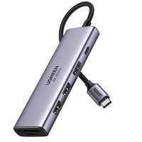 Ugreen 6-in-1 USB-C Hub, USB Typ-C, Silber, MicroSD (TransFlash), SD, 60 Hz, HDMI, USB 3.2 Gen 1 (3.1 Gen 1) Type-A, USB