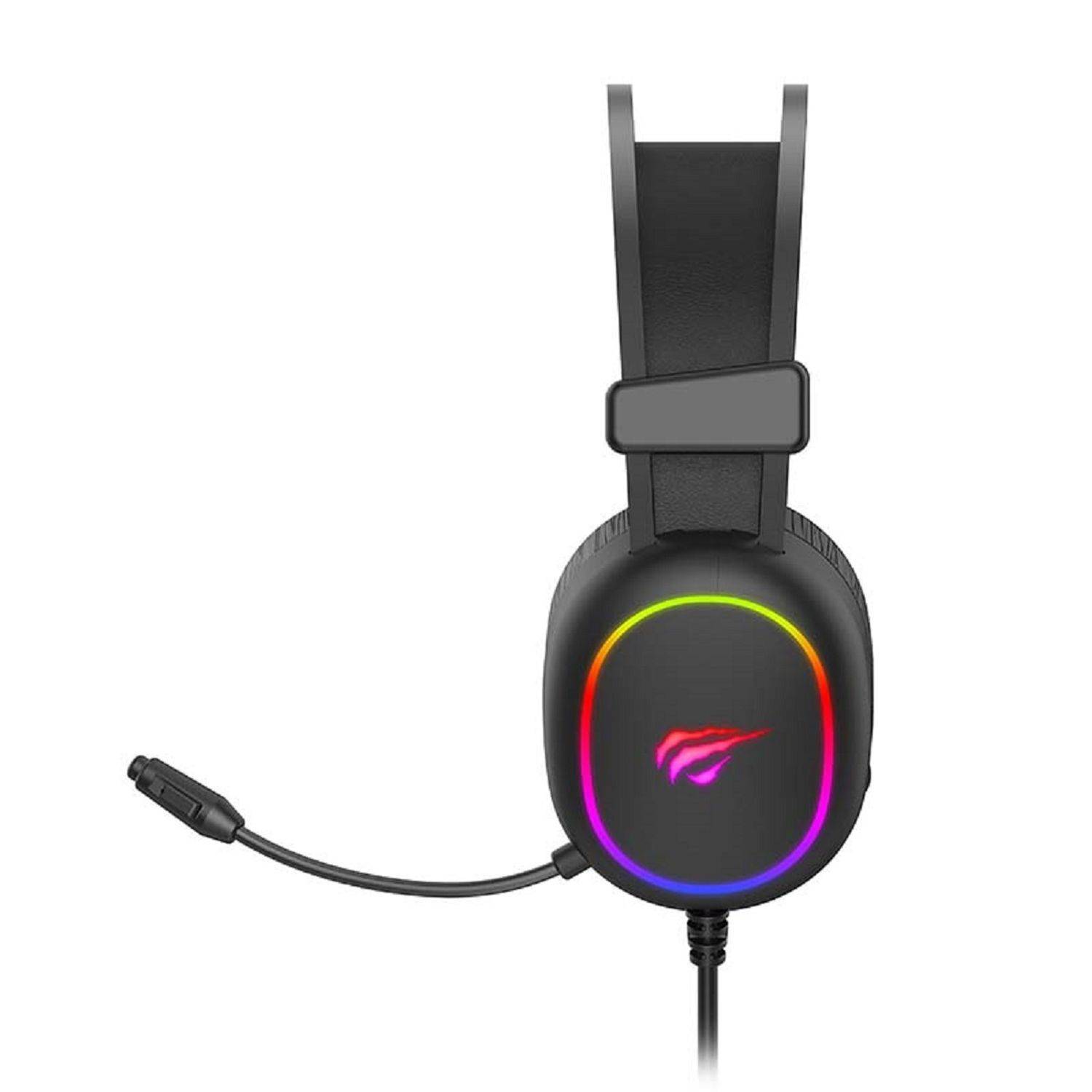 Gaming Kopfhörer Headphones Havit GAMENOTE H2016D RGB USB+3.5mm mit Mikrofon Schwarz