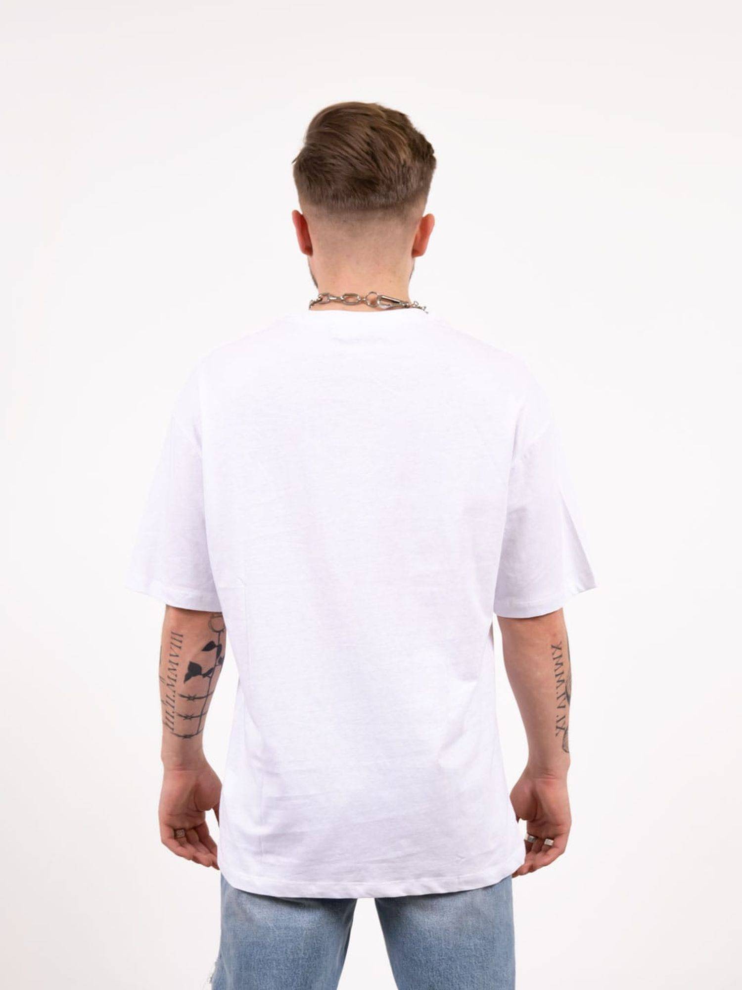 Ossy Homer T-Shirt Oversize Basic 100% Cotton Baumwolle für Herren XL Weiß