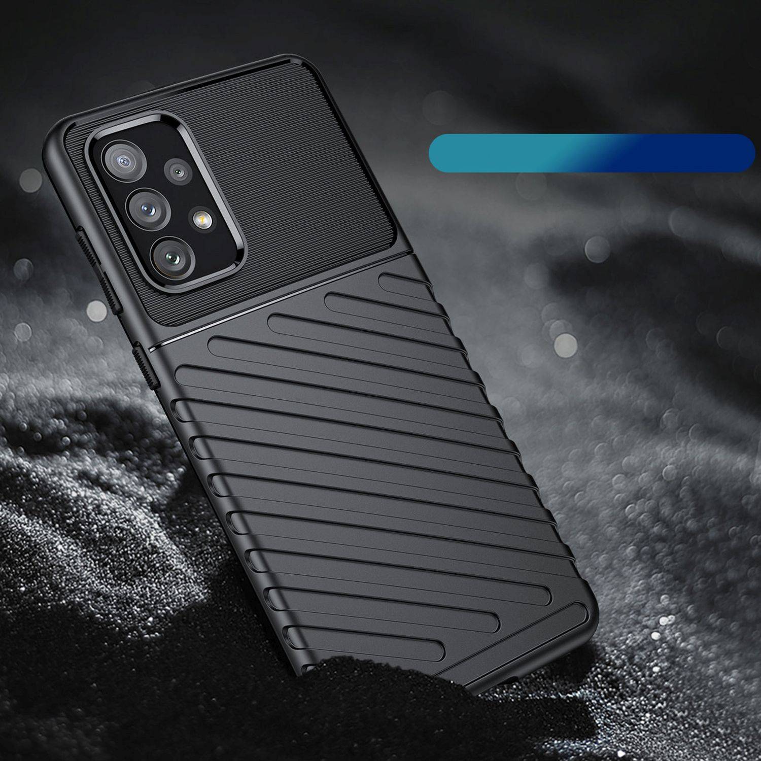 Hybrid Armor Etui SchutzHülle "Thunder" Case Bumper Cover Handyhülle Matt Robust Rutschfest für Samsung Galaxy A23 5G