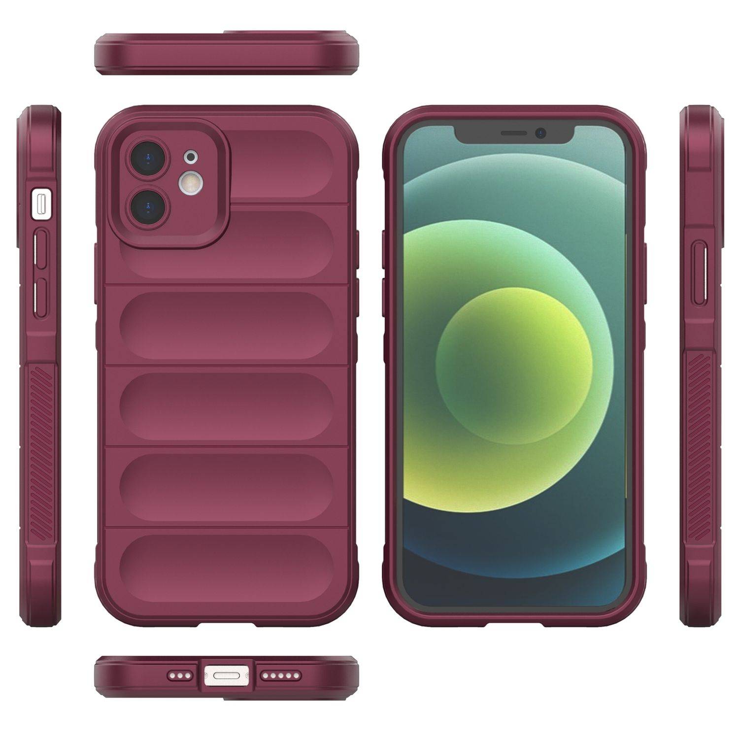 Magic Shield Case Bumper Cover Hülle Kameraschutz kompatibel mit Samsung Galaxy A33 5G Burgunder