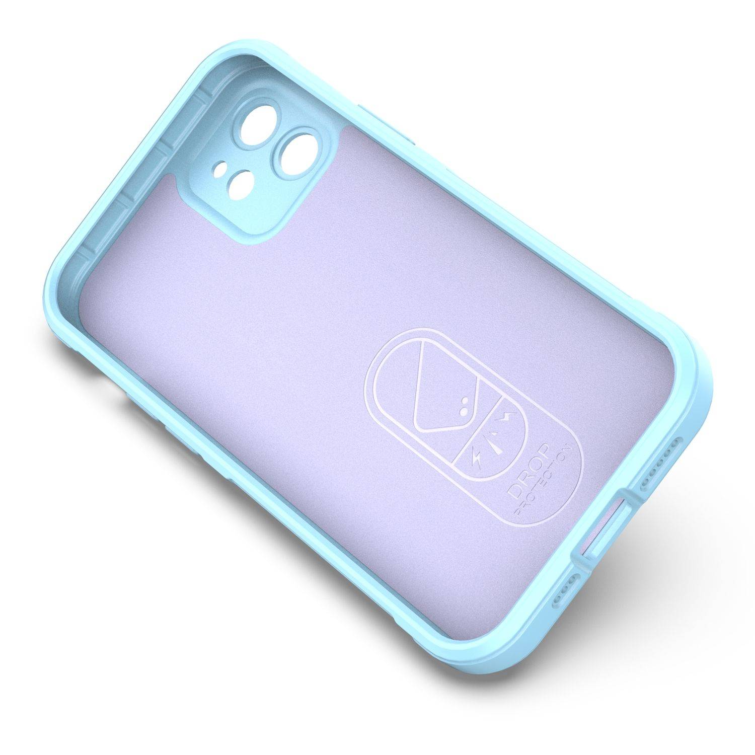 Magic Shield Case Bumper Cover Hülle Kameraschutz kompatibel mit Xiaomi Redmi Note 11 Hellblau