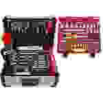 Profi Werkzeugkoffer Komplett Set mit Werkzeug Satz und Steckschlüsselsatz - FAMEX 729-18