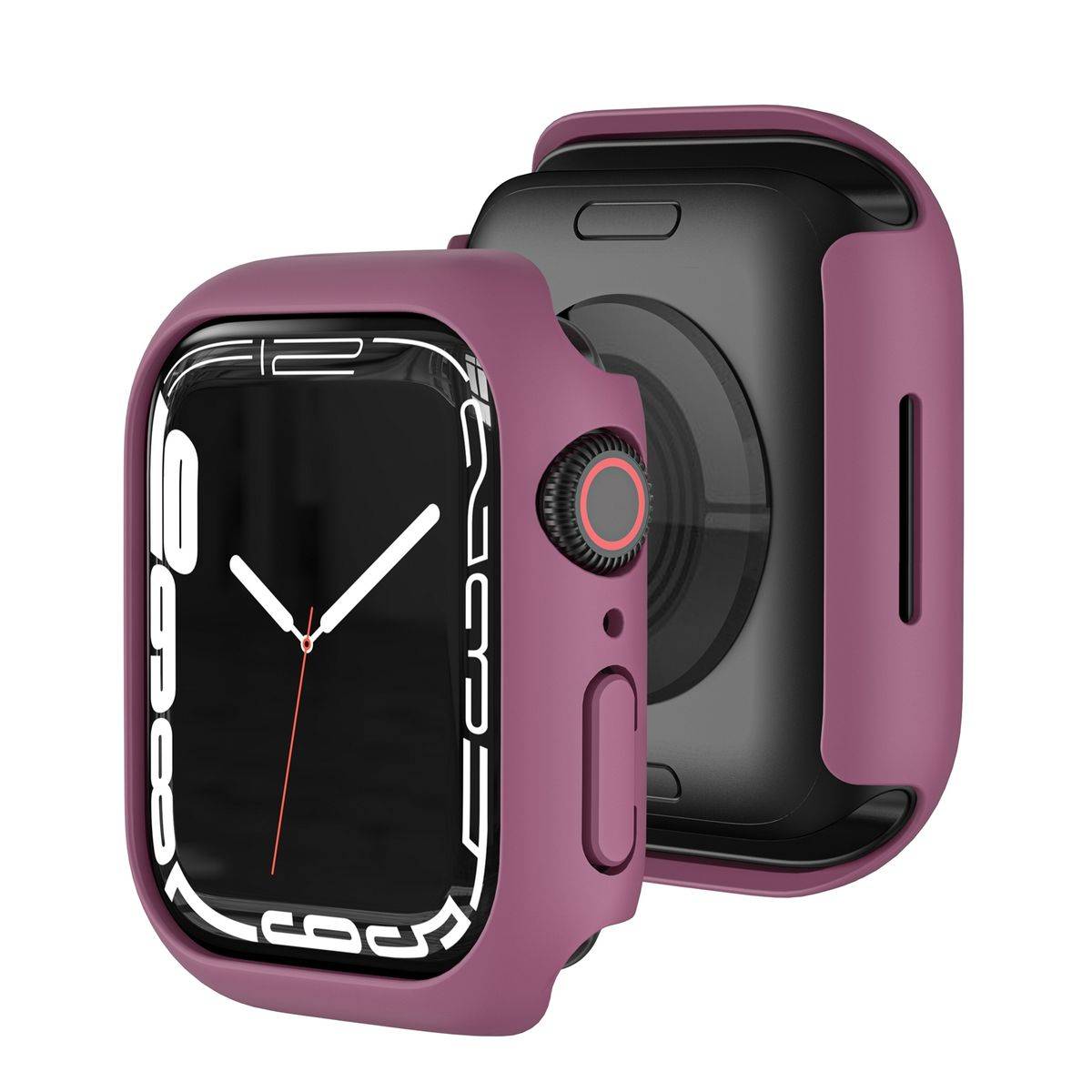 Für Apple Watch Serie 9 8 7 45mm Schock TPU Silikon Hülle Wein Rot