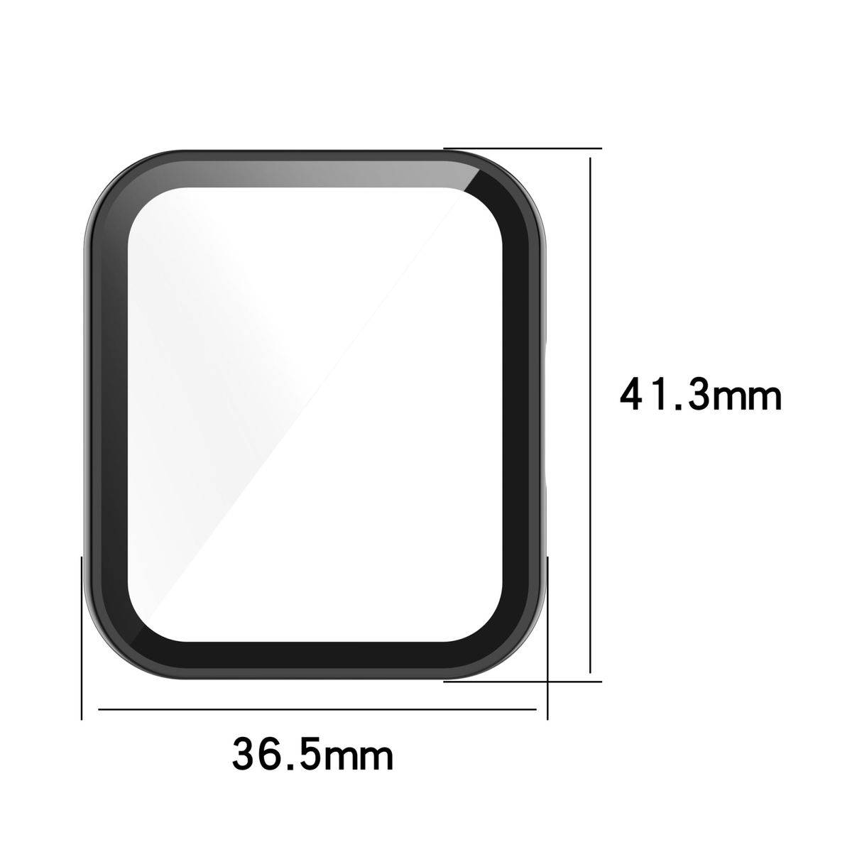 Für Xiaomi Redmi Watch 2 Lite 2 in 1 Shockproof TPU Silikon Hülle Cover + H9 Hart Glas Schwarz