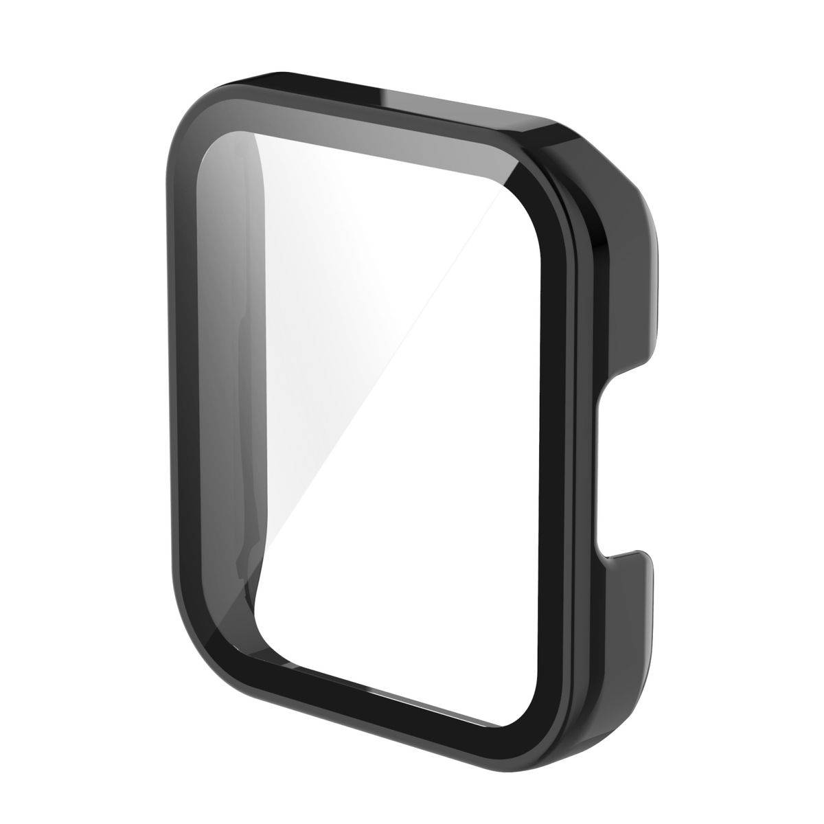 Für Xiaomi Redmi Watch 2 Lite 2 in 1 Shockproof TPU Silikon Hülle Cover + H9 Hart Glas Schwarz