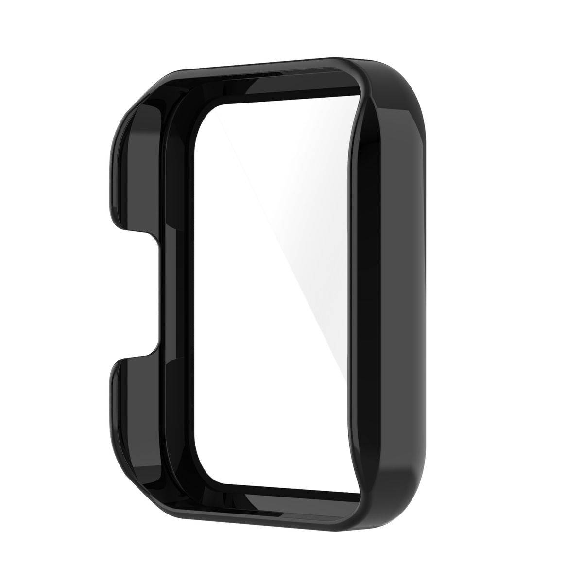Für Xiaomi Redmi Watch 2 Lite 2 in 1 Shockproof TPU Silikon Hülle Cover + H9 Hart Glas Schwarz