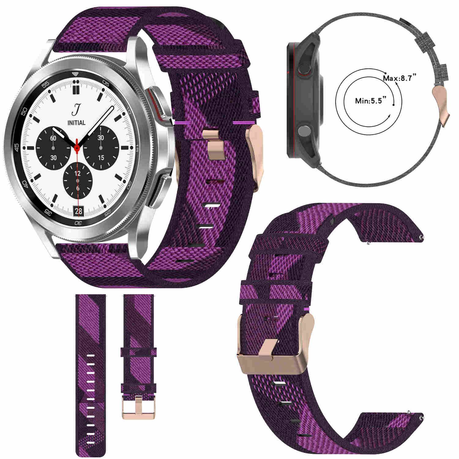 Für Samsung Galaxy Watch FE 6 5 4 Normal Pro Classic Nylon Arm Band