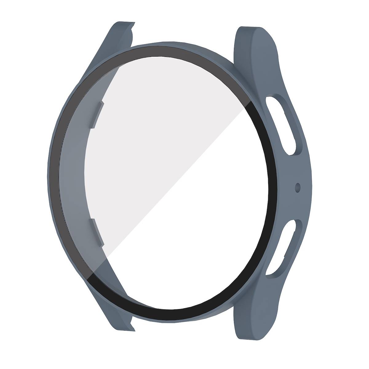 Für Samsung Galaxy Watch 5 44 mm 360 Grad Schock Hülle + H9 Hart Glas Tasche Etuis Blau/Grau