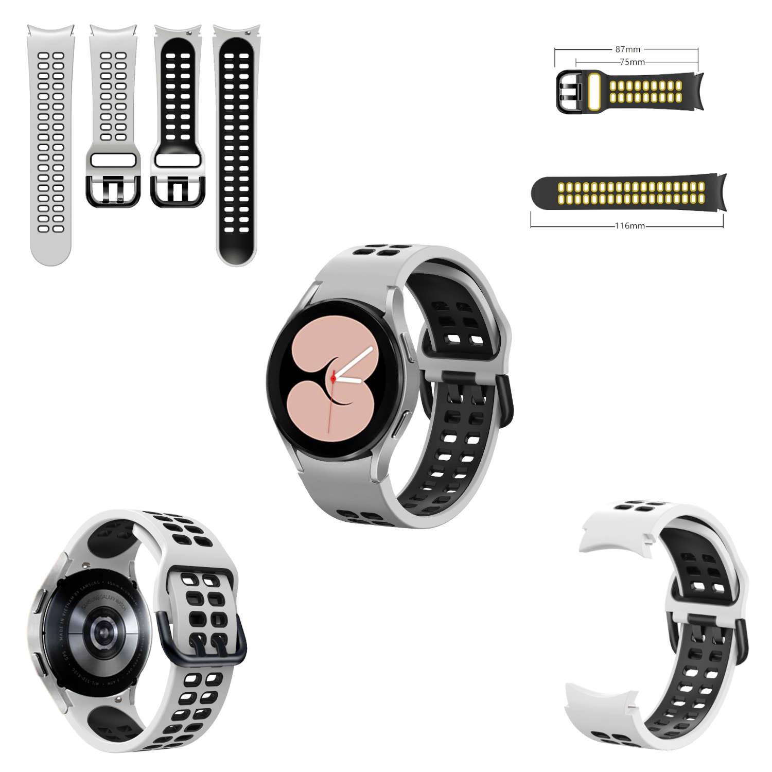 Für Samsung Galaxy Watch FE 6 5 4 Normal Pro Classic Silikon Armband