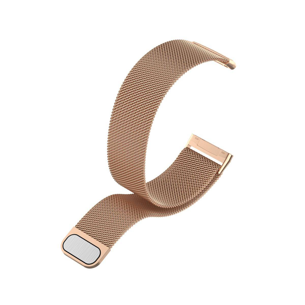 Für Fitbit Versa 4 + 3 / Sense 1+ 2 Magnet Metall Watch Uhr Ersatz Armband Rose Gold
