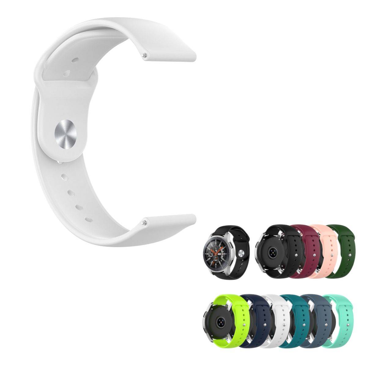 Für HONOR Magic Watch 2 46mm Uhr Kunststoff / Silikon Armband Ersatz Arm Band Weiß