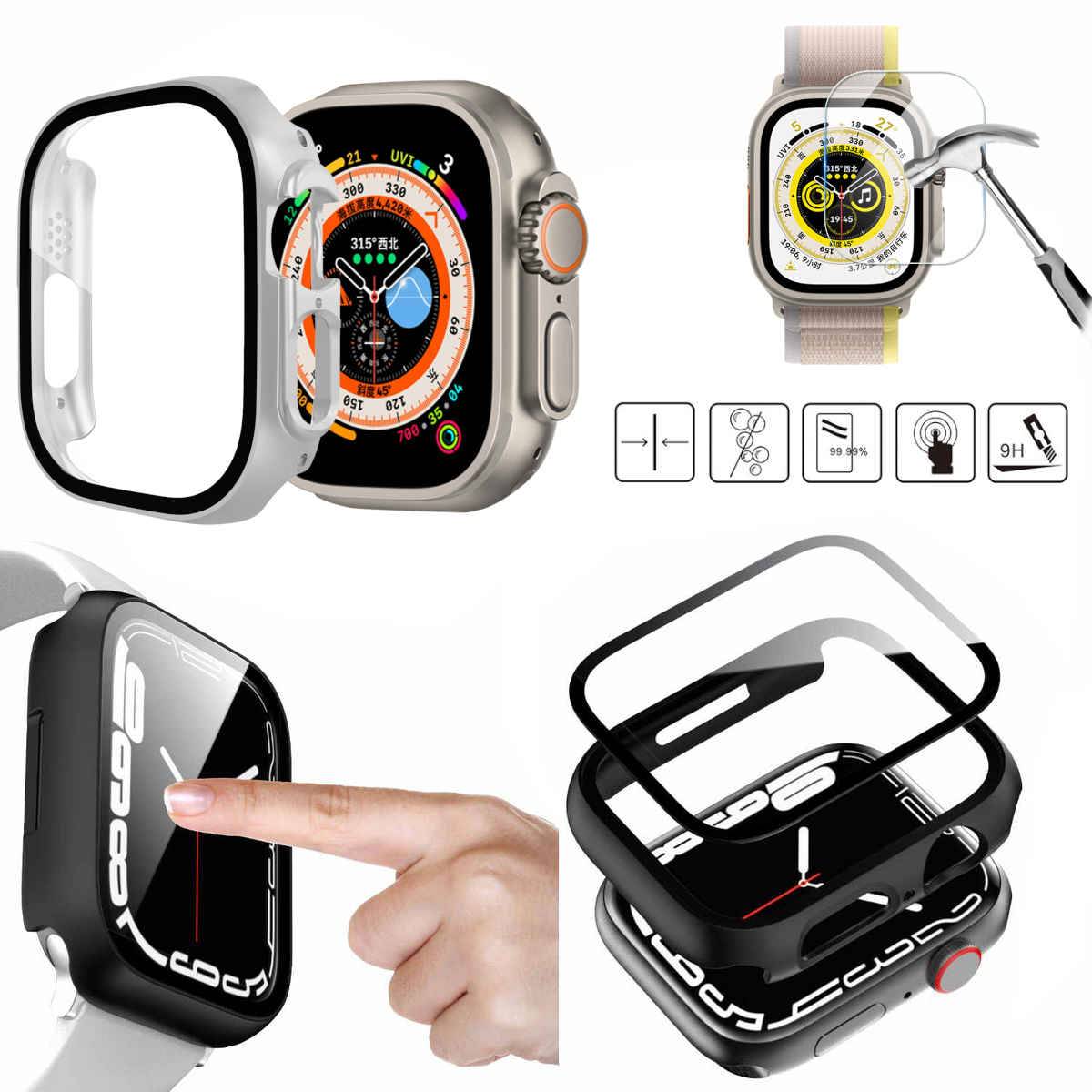 Für Apple Watch Ultra 1 + 2 49mm Watch Hülle Cover Case + H9 Hart Glas
