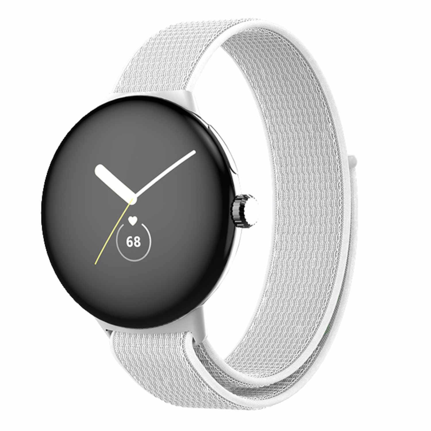 Für Google Pixel Watch 3 41mm / 2 / 1 Kunststoff / Nylon Armband Weiß