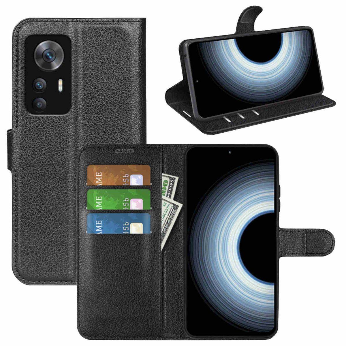 Für Xiaomi 12T / 12T Pro Handy Tasche Wallet Premium Schutz Hülle Case Cover Etuis Neu Zubehör Schwarz