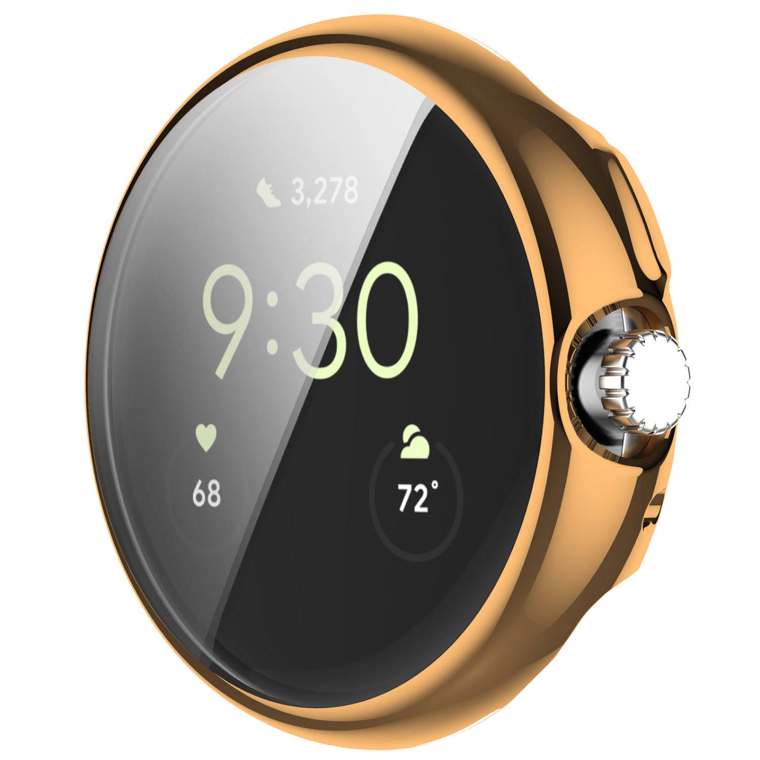 Für Google Pixel Watch 3 41mm / 2 / 1 360 Schock Silikon Hülle Gold