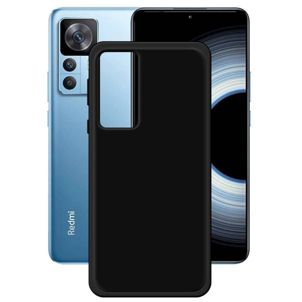 Für Xiaomi 12T / 12T Pro Silikoncase TPU Schutz Schwarz Handy Tasche Hülle Cover Etui Zubehör Neu