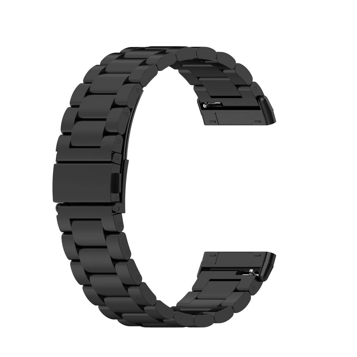 Für Fitbit Versa 4 + 3 /Sense 1 + 2 Stahl Metall Ersatz Schwarz Smart